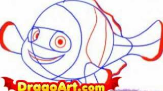 How to draw Nemo step by step [upl. by Ecirtemed]