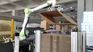 Cobot Case Erector Actual Application [upl. by Annairam]