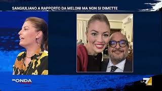 Caso Sangiuliano Maria Rosaria Boccia scrive in diretta per rispondere a Elisabetta Piccolotti [upl. by Pravit]