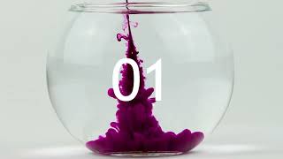 1 Minute Countdown Timer  Purple Ink Explosion in Water  Time Lapse  4K [upl. by Enialehs]