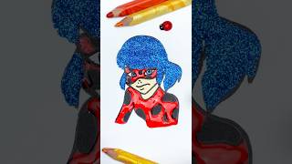 🐞Miraculous Ladybug ⏪ Reverse Glitter Coloring ✨🎨 glitter glitterart ladybug art color [upl. by Ganiats]