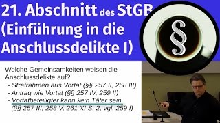 21 Abschnitt des StGB Einführung in die Anschlussdelikte I [upl. by Ramedlab]