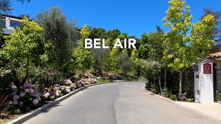 4K Bel Air  Bel Air Rd Nimes Rd East Gate Real Estate Los Angeles Mansions ASMR [upl. by Eiryt]