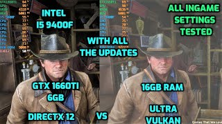 New Red Dead Redemption 2 FPS Test On GTX 1660Tii5 9400F16GB RAMRead Description [upl. by Lewanna]