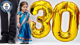 Worlds Shortest Woman Jyoti Amge Celebrates 30th Birthday  Guinness World Records [upl. by Barth260]