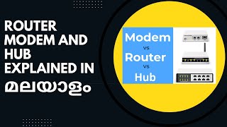 Understanding Router Modem amp Hub Malayalam Explanation  Part4 [upl. by Bradski570]