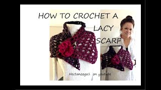 Easy Summer Scarf or Shawl crochet pattern 2165 [upl. by Attikram831]