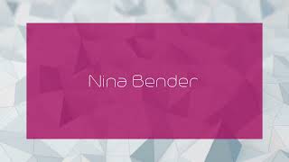 Nina Bender  appearance [upl. by Dituri]