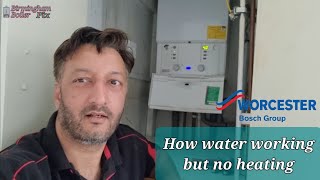 Wocesterbosch bosch Tap hot water working fine but no heating Birmingham boiler repair [upl. by Montford]