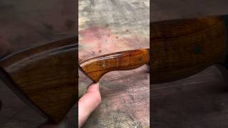 Finishing a Granadillo wood handle knifemaking woodworking wood [upl. by Aurel249]