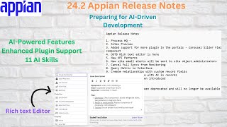 Appian Release Notes 242  Moving towards AI Driven Development [upl. by Venator]