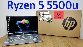 HP 15 2021  Ryzen 5 5500u  Unboxing amp Review  2 Games Tested  Video Editing Test  Thin amp Light [upl. by Maxentia939]