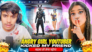 ANGRY YOUTUBER PRANK ON CUTE GF BF STREAMER😱 THEY KICK ME FROM GROUP😬  FREE FIRE [upl. by Nnaylime]