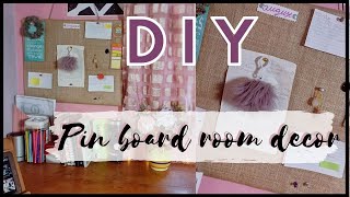 DIY PIN BOARD with cardboard  CUTE PIN IDEAS  CUTE ROOM DECOR MEMO BOARD WITHOUT CORK  THESHARON [upl. by Vaenfila]