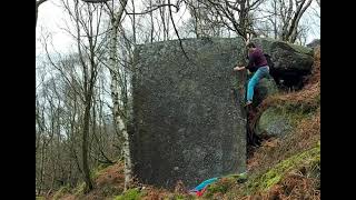 Curbar First Ascent  Moonshadow  6a  below Moon buttress [upl. by Calendre18]