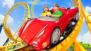 Diana and Roma visited Ferrari World Theme Park 2024 [upl. by Ferris983]