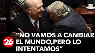 Julio Sanguinetti y José Mujica “No vamos a cambiar el mundo pero lo intentamos”  26Global [upl. by Atilamrac834]