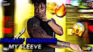 FINALLY FINISHED MY ARM SLEEVE Tattoo Vlog [upl. by Charmian]