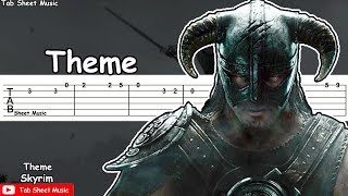 Skyrim  Theme Guitar Tutorial [upl. by Mitman]