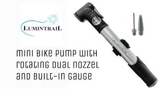 How to Use the LuminTrail Mini Pump to Inflate Bicycle Tire [upl. by Licha]