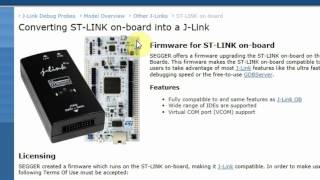 Convert STLink To JLink [upl. by Etnovert]