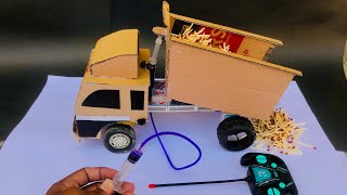 How to make RC Heavy TRUCK with CARDBOARD  How To Make RC Tata Tipper Truck From Cardboard [upl. by Aicina282]