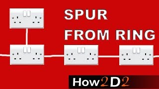 Spur from ring circuit How to make a spur socket outlet from RFC [upl. by Nevla]