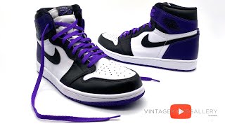 Air Jordan Court Purple 20 Custom 2020 Jordan 1 Black Toe x Court Purple [upl. by Apostles955]