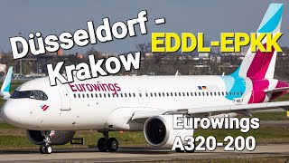 Eurowings A320 Düsseldorf  Krakow [upl. by Beesley416]