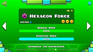 ★ Geometry Dash ★ Hexagon Force 100 All coins [upl. by Bee125]