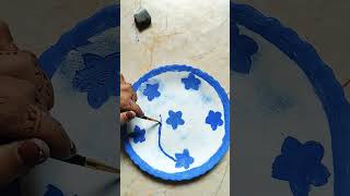 Painting on plate drawing painting art MaheenDrawingAcademy [upl. by Quartis]