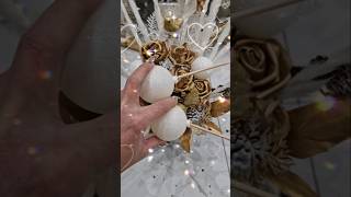 DIY Gold amp White Christmas Bouquet ✨Eegant holiday arrangement christmasdecor DIYChristmasDecor [upl. by Rehpotsihc]