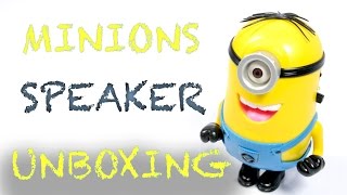 Minion Mini Speaker Unboxing  MP3  USB  AUX  FM  SD  Super Cute HD [upl. by Clift334]