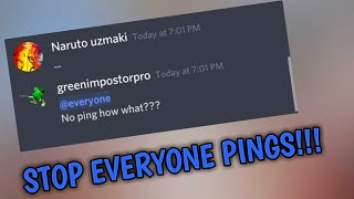 How To Disable Everyone Pings on discord server  Must Watch 100 Working [upl. by Kraul]