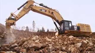 Cat® 390F L Excavator at Work Ripping Large Rocks [upl. by Lind897]