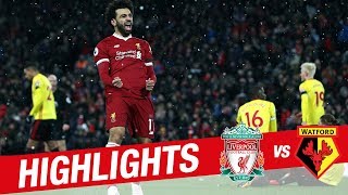 Highlights Liverpool v Watford  Sensational Salah scores four at Anfield [upl. by Ephrayim541]