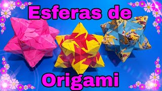 Esferas de Origami  Kusudama  Manualidades [upl. by Alrac]