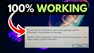 To use System Restore you must specify which Windows installation to restore on Windows FIXED [upl. by Leuamme]