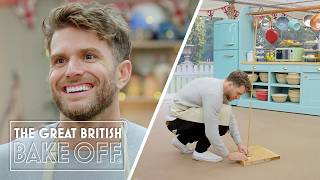 Joel Dommett tries to make a cake TALLER than Sandi Toksvig  The Great Stand Up To Cancer Bake Off [upl. by Sergo]