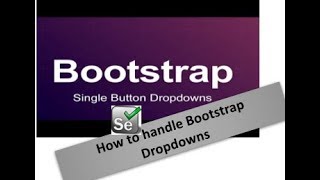 How to handle Bootstrap DropDown in Selenium  Session  19 [upl. by Joon]