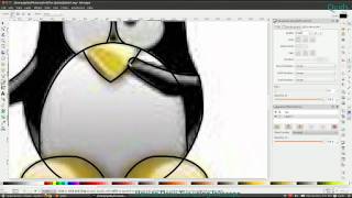 How to Draw Tux the Penguin using Inkscape [upl. by Torosian360]