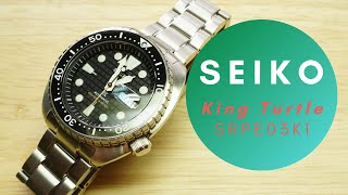 Seiko quotKingquot Turtle SRPE03K1  Watch Overview [upl. by Albertson534]