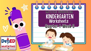 Quarter 1 Week 3 MATATAG Curriculum Kindergarten Worksheets FilipinoEnglish [upl. by Gad]