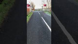 Ballykelly Station Road Level Crossing 4009 with graffiti [upl. by Truc]