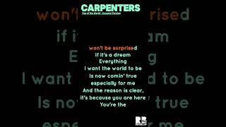 Carpenters  Top of the World  Karaoke Version [upl. by Eirot472]