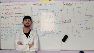 EP06 Logique Combinatoire et Séquentielle Exo01 Logic functions XORNORNANDAND using decoders 14 [upl. by Kusin209]