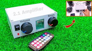 How To Make 21 Amplifier  200W high Bass amplifier [upl. by Aiykan]