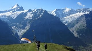 Paragliding Grindelwald Berner Oberland [upl. by Boccaj]