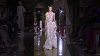 Zhenya Katava walking for Zuhair Murad Fallwinter 201718 Couture show [upl. by Adle]