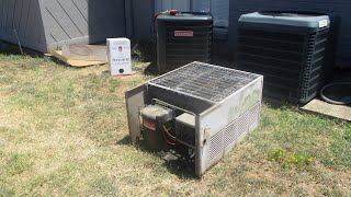 Vintage Magic Chef Air Conditioner Replaced With 2022 Goodman Air Conditioner [upl. by Sybyl]